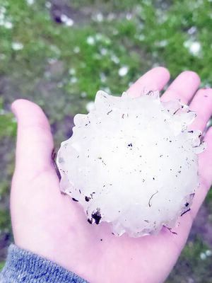 Courtesy Photo
Softball sized hail fell in Alto while the rest of Cherokee County saw pea to golf ball sized hail over the weekend.