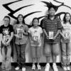 Students at Rusk Junior High have read more than 1,400 books during the first six weeks of school. The top sixth grade Accelerated Reader winners are from left, Courtney Smith, Margaret Beckworth, Jade Buckley, Justin Daughtey and Kyleigh Christopher.