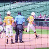 Photo: Beverly Milner

Alto’s Harmon West crosses home plate while teammate Cameron Cox looks on during the Jackets’ game against Garrison at Minute Maid Park – the home of the Houston Astros. In the showcase game, the Jackets fell just short to the Bulldogs, 8-7.