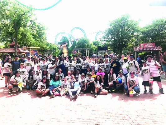 Band members, directors and chaperones enjoyed a day of fun at Fiesta Texas on Saturday following the parade