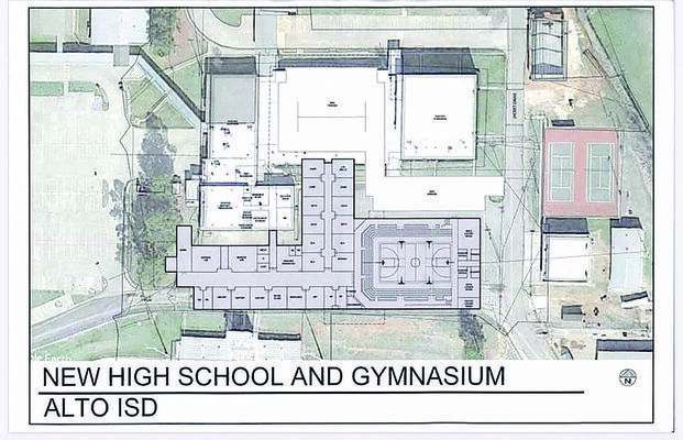 Courtesy photo
The architect’s rendering of the new buildings and other renovations planned at Alto ISD’s campuses.