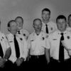 Mayor Suzann McCarty swears in Rusk Volunteer Fire Department officers from left, Wayne Morgan, chief; Thomas Parsons, chaplain; Jack White, first assistant chief; Roy Wilkinson, fire marshal; Terry Phillips, assistant fire marshal; Neill Holcomb, treasurer; Donald Lankford, second assistant chief; David Trawick, reporter; and Jeremy Driver, secretary.