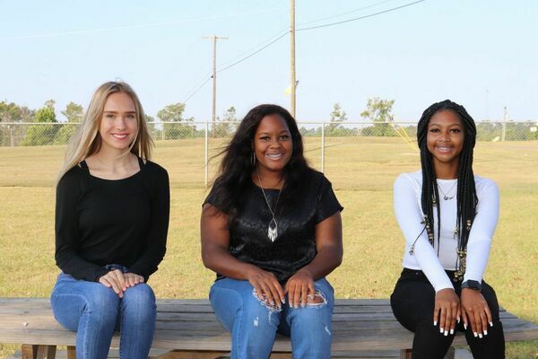 Homecoming Duchesses, with classes represented are, from left: 11th grade – Camille Gresham, 12th grade – Reanna Guinn and 9th grade – Z'Nyia Johnson. Not pictured is 10th grade candidate Bisleidy Castillo-Gaona.