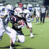 Photo: Tara Tatarski

Rusk’s Adrian Morris speeds away from Crockett’s Jack Meadows (#32) and L.T. Tryon (#5) during Friday’s game. The Eagles used a balanced offensive attack on their way to a 41-6 win over the Bulldogs. Rusk (2-1) will travel to Fairfield to take on the Eagles (2-1) at 7:30 p.m. Friday. The game can be heard on KTLU 1580 AM and online at thecube.com/event/fairfield-eagles-vs-rusk-eagles-boys-varsity-footb-748139.