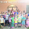 Vacation Bible School was held June 12-16 at Reklaw Baptist Church at 545 Nacogdoches St. in Reklaw.  Pictured is the group picture of students who enjoyed music, crafts, Bible stories, recreation in the jump house and other activities. Church officials said a total of eight children accepted Christ as their Savior.  This event is an annual community outreach sponsored by Reklaw Baptist Church.