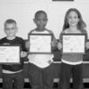 Alto Elementary honored its October students of the Month with breakfast before school Friday. The parents, teachers and the honorees were served doughnuts and juice. Each student received a framed certificate to celebrate their hard work for the month. Students of the month are from left, Jesse Soto (Delana Mason's kindergarten class), Lane Jackson, (Tiffany Weatherford's first grade class), Jamarcus Johnson (Lea Morgan's second grade class), Victoria Rowe (Jennifer Eckel's third grade class), and Miriam Serrano (Carlynn Gardner's fourth grade class).