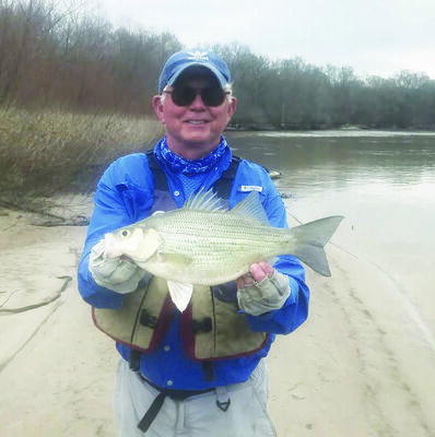 Courtesy photo
Jacksonville resident and Friends of the Neches River member Michael Banks took an exploratory paddle on the Sabine River, Monday, Feb. 4, and did some kayak sand bass fishing.