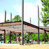 Structural steel beams are being placed this month as construction continues on the Ed and Gwen Cole STEM Building on the SFA campus. Officials said all projects are on schedule, and the building should be completed by fall 2018.