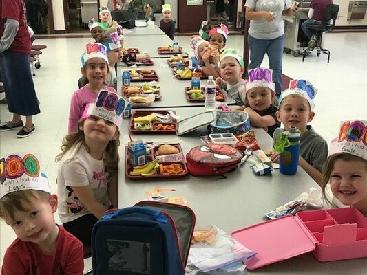 Courtesy photo
Troup pre-K students wear their 100th day crowns proudly.