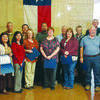 County employees received Service Awards at Monday’s Cherokee County Commissioners Court. Employees receiving five year awards:  Billie J. Davis, Marlana P. Davis, Tracy M. Dement, Brent E. Dickson, Kay Hamilton, Rocio Helm, Ronald W. Kimbrough, Omar Marroguin and Rebecca R. Netherland. Ten years:  Blanca E. Harris and Ricky R. Moore. Fifteen years:  Beth A. Davis and Lois A. Garner. Twenty years:  L.H. Crockett. Twenty-five years:  Michael C. Lindsey and David B. Womack. Also pictured are County Judge Chris Davis and Commissioners Byron Underwood, Kelly Traylor, Steven Norton and Patrick Reagan.