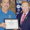 Robert Gonzalez of Whitehead Enterprises, left, receives a certification of appreciation from Rotary Club President Roy Reynolds. The certification was presented to Mr. Gonzalez in appreciation of his efforts promoting the July 4 celebration in Rusk. Whitehead Enterprises was a sponsor of the event. Representatives of the Rotary Club appeared on Talk Time several times prior to July 4 and a number of stories concerning the event appeared in the newspaper.