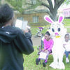Photo: Cristin Parker
 The Easter Bunny poses with Rusk residents Tyuna Jones and Kenslei Hooker, while mom Kendra Watkins snaps a picture. Mr. Bunny, invited by the Rusk Chamber of Commerce, was available for pictures during the Easter egg hunt held Saturday.