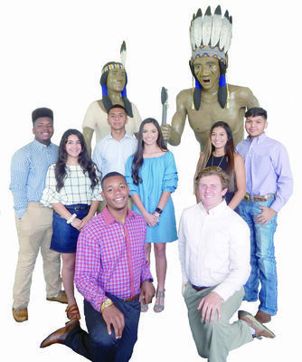 Photo by Josie Fox
Jacksonville’s 2018 Homecoming court candidates are, front row left to right, Jeremiah Neal and Samuel Baker; middle row, Emily Moreira, Julianna Tamayo and Julie Jaramillo; back row, Emile Smith, Edgar Bonzalez and Christopher Reyes.