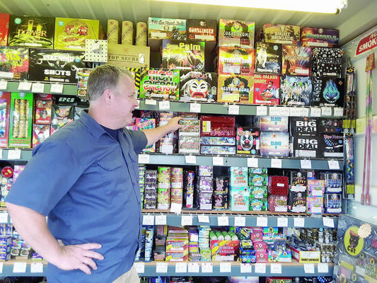 Photo by Cristin Parker

Donald Lankford, proprietor of Lankford’s Fireworks on U.S. Highway 69 N in Rusk, stocks his fireworks stand from floor to ceiling in preparation for this year’s Independence Day celebrations. Fireworks sales across Cherokee County and the Lone Star state began Monday, June 24 and will continue through midnight, Thursday, July 4.