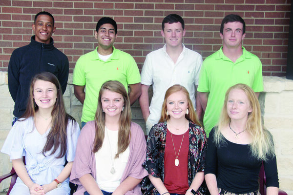 Courtesy Photo
Troup will celebrate their homecoming on Friday night, with pre-game activities beginning at 7 p.m. at Tiger Stadium. The homecoming court includes senior princesses on the front row, left to right, Natalie Davenport, Holly Weathers, Tayler Vance and Tatum Hunter. The senior princes are, from left to right, Quincy Kincade, Mohammad Hayat, Brayden Maris, and Jake Smelser