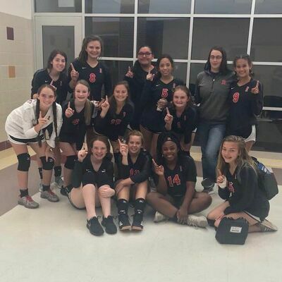 Courtesy photo
Rusk High School Lady Eagle freshmen Volleyball team went undefeated in the Palestine Round Robin Tournament held Aug. 30.