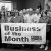 PHOTO: LELAND ACKER     Anita Woodlee's CPA office was named the Rusk Chamber of Commerce Business of the Month for May 2008. Ms. Woodlee is surrounded by staff, members of the Rusk Chamber of Commerce, family and friends. Ms. Woodlee has been in business in Rusk for the past 10 years. She and her staff do taxes, payroll, bookkeeping, partnerships, non-profit and other accounting duties.