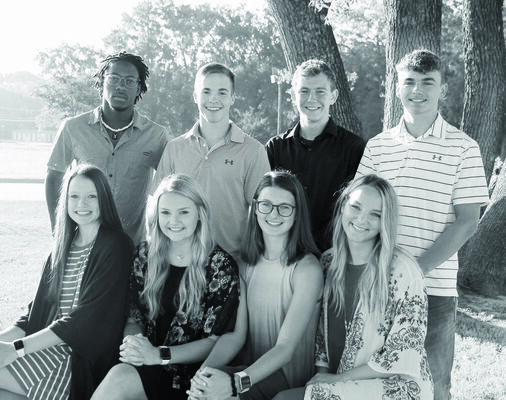 Photo by Kathy Marshall

Troup High School’s 2019 homecoming court nominees are, pictured from left, Josie Martin, Kacie Young, Hadley Derrick, Katelyn Ballard; back row, from left, Desmon Deason, Max Hale, Jordan Elliott and Jaden Lewis. The Tigers face the Elkhart Elks for homecoming, Friday, Sept. 13, at Tiger Stadium in Troup.