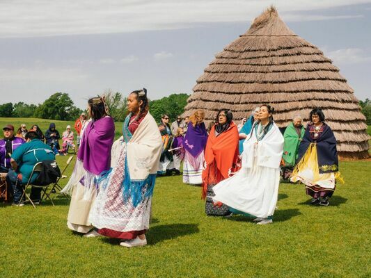 Courtesy photo
Volunteers participate in 2018's Caddo Culture Day at the Caddo Mounds State Historic Site.