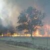 Firefighters battled a wall of flames off FM 343 near Rusk on Monday. High winds pushed the fire back and forth across the Angelina River several times before sweeping into Nacogdoches County and Cushing. The wildfire scorched an estimated 3,500 acres and was still burning at press time Tuesday.