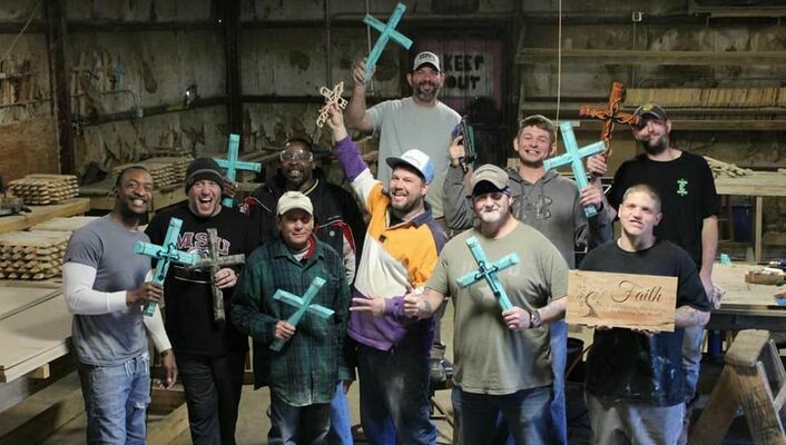 Raising funds

Program participants at The City of Refuge for Men create wooden crosses and wall decor to sell as part of a fundraising effort for a building program at the Mississippi outreach.

Courtesy photo