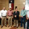 Photo by Cristin Parker
Cherokee County commissioners wish Sheriff James Campbell happy trails Monday, Aug. 10. Shown, from left, are Commissioners Kelly Traylor and Steven Norton; Campbell; Judge Chris Davis; and Commissioners Patrick Reagan and Billy McCutcheon.